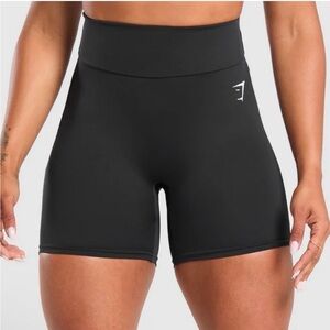 GYMSHARK Reps Power Tight Scrunch Butt Black Athletic Shorts Size Medium